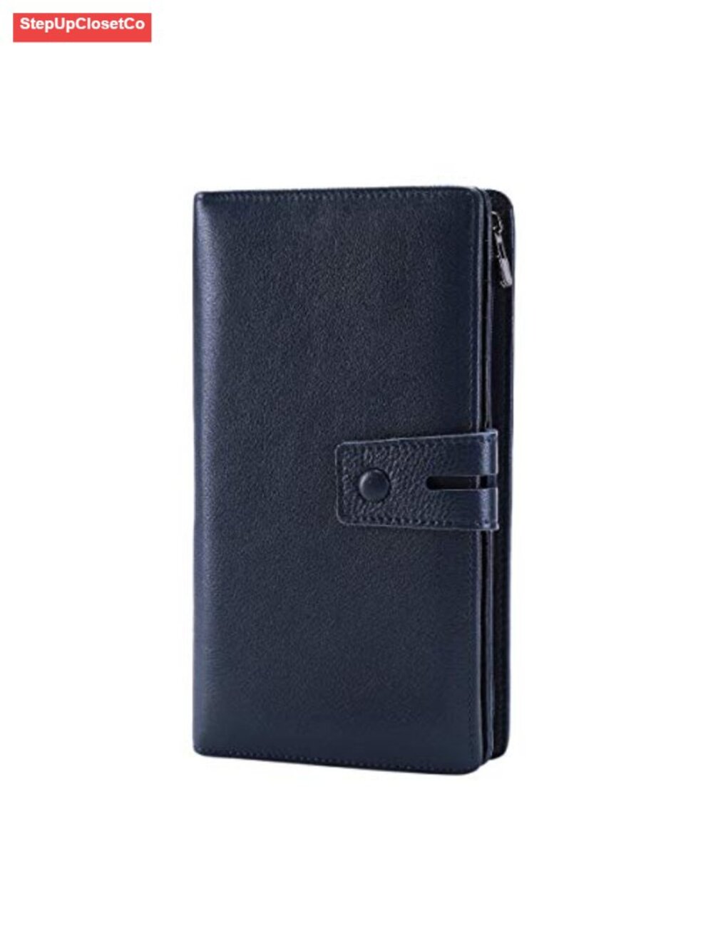 Large Capacity RFID Blocking Genuine Leather Wallet with Checkbook Holder